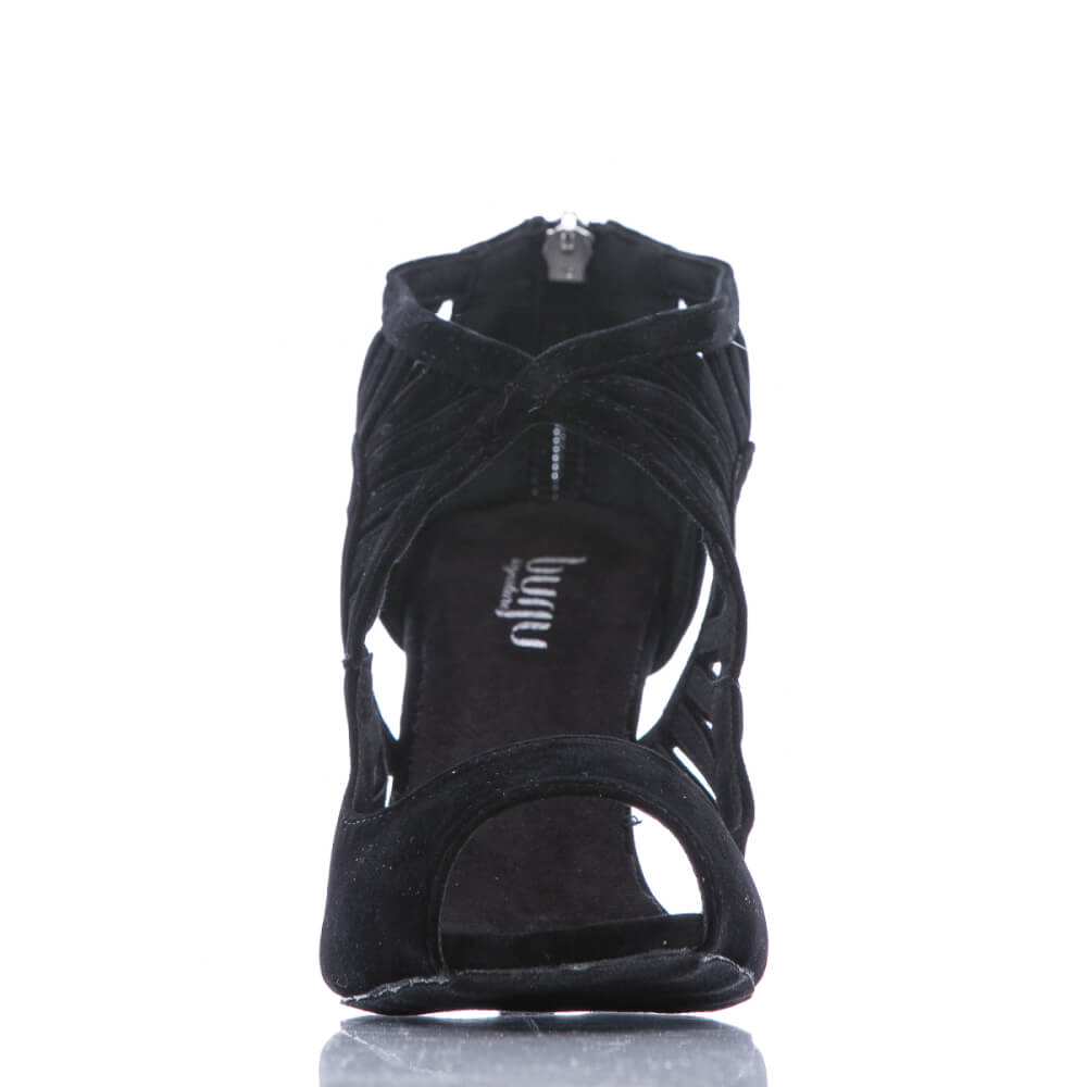 Camila - Black Vegan Suede - Street Sole