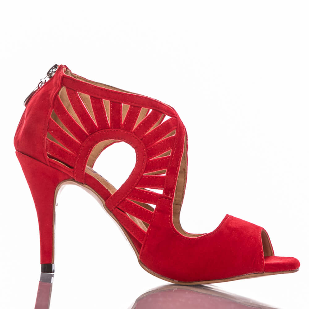 Camila - Red Vegan Suede - Street Sole