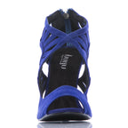 Camila - Blue Vegan Suede - Suede Sole - Dance Floor Only