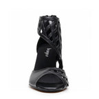 Caressa Wide Fit - Black Vegan Leather   - Street Sole