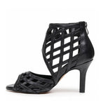 Caressa Wide Fit - Black Vegan Leather   - Street Sole