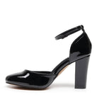 Claudette Wide Fit - Noir verni végan - Semelle Street