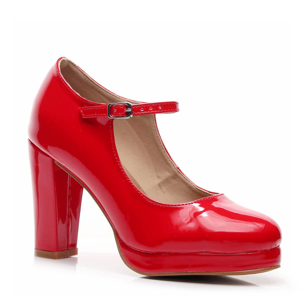 Claudia - Blood Orange Patent - Street Sole