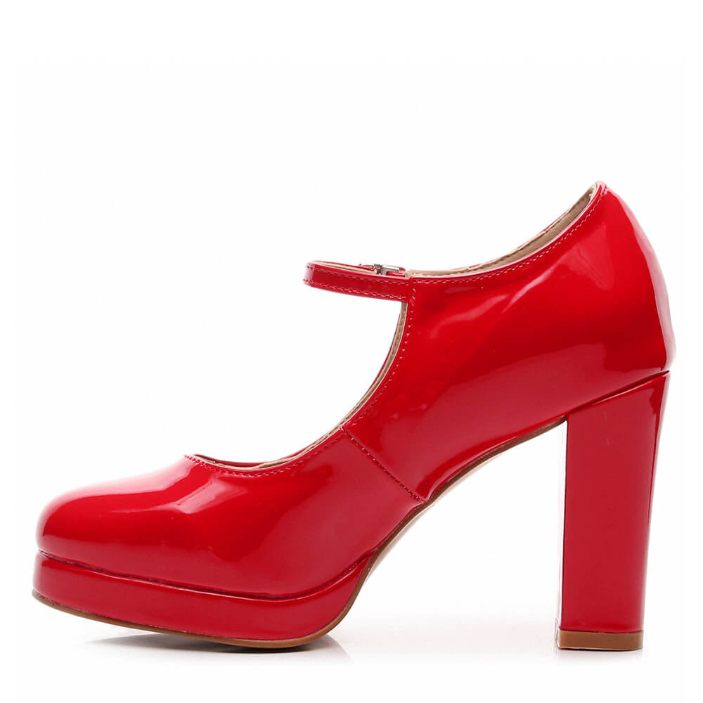 Claudia - Blood Orange Patent - Street Sole