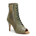 Cora - Olive Green Vegan Leather - Suede Sole