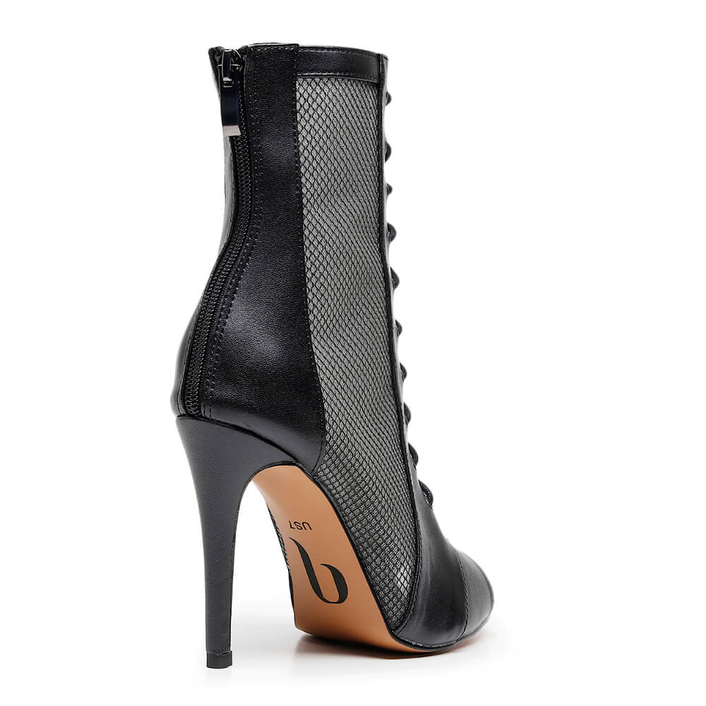 Cora - Black Vegan Leather   - Street Sole