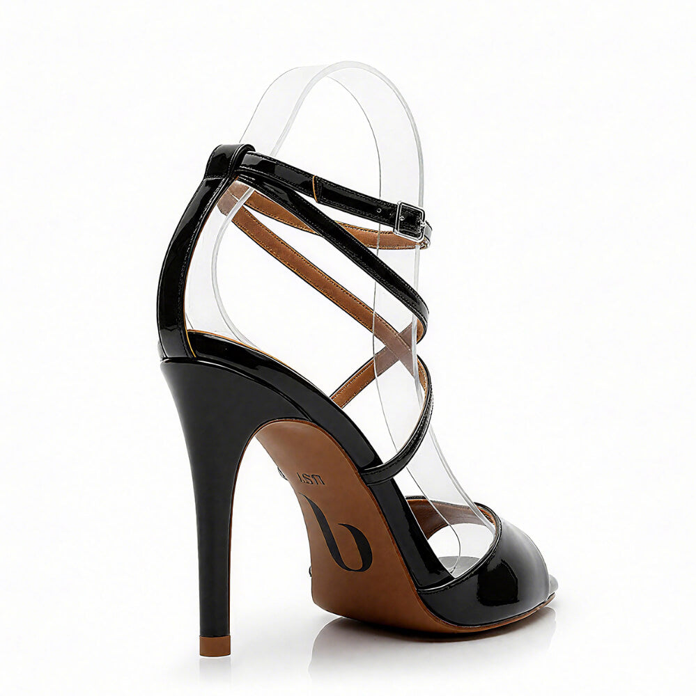 Daneah - Black Vegan Patent - Street Sole