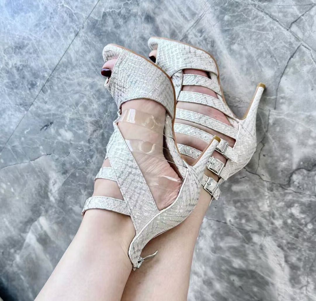 Denee - Ivory Metallic Snake - Street Sole