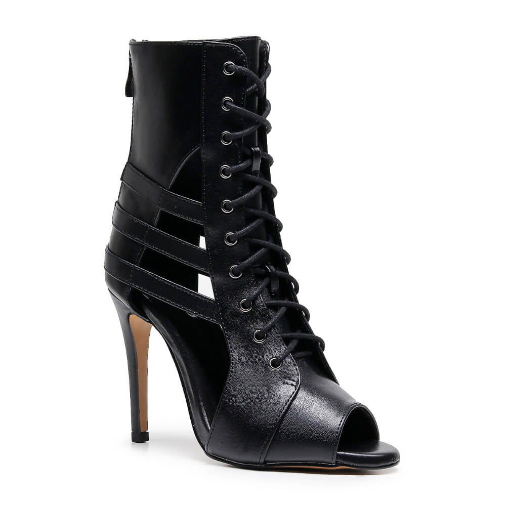 Denver - Black Vegan Leather - Street Sole