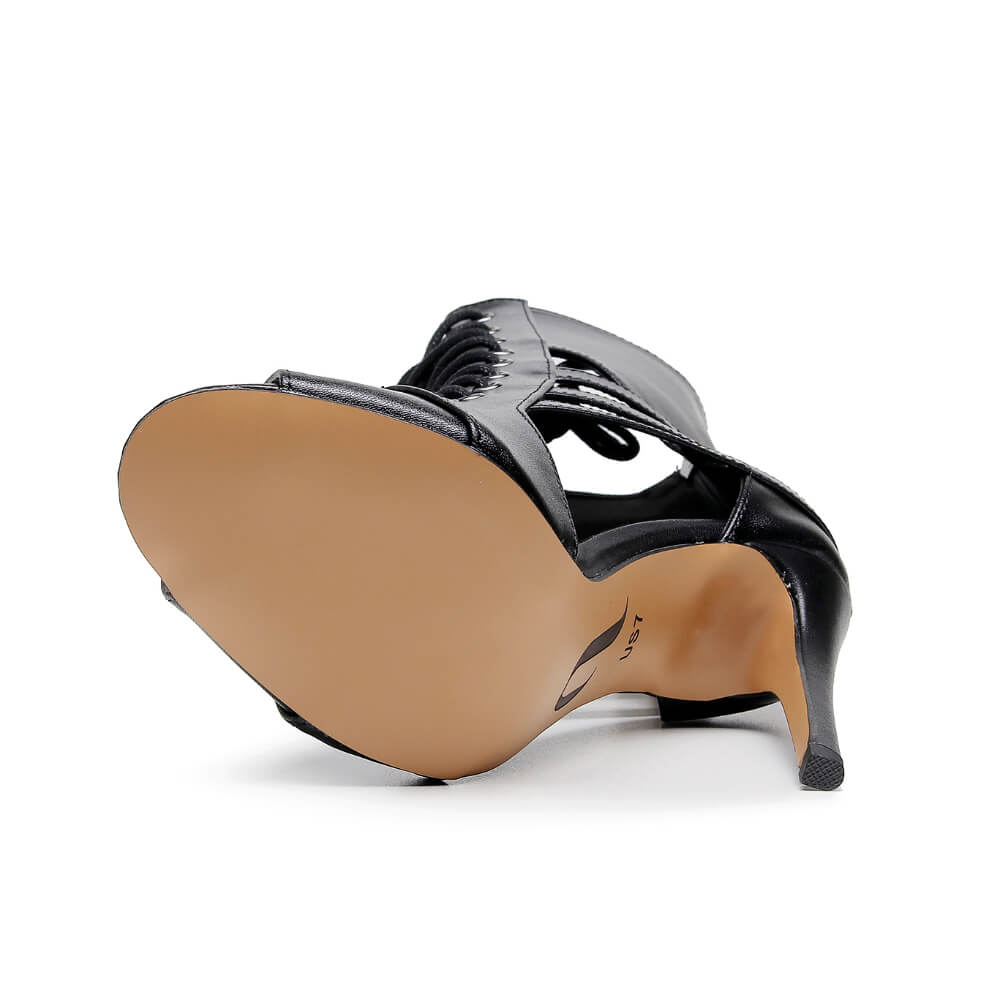 Denver - Black Vegan Leather - Street Sole