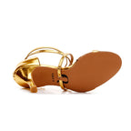 Desmira - Gold Shiny Vegan Leather  - Street Sole