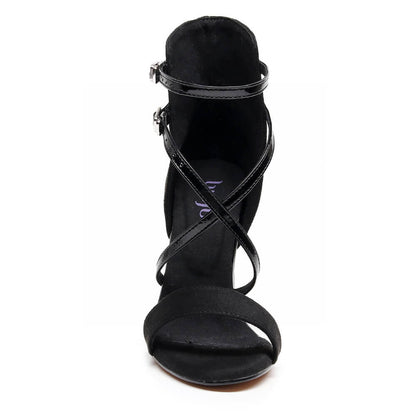 Desnudate - Black Patent and Vegan Suede - Suede Sole - Dance Floor Only