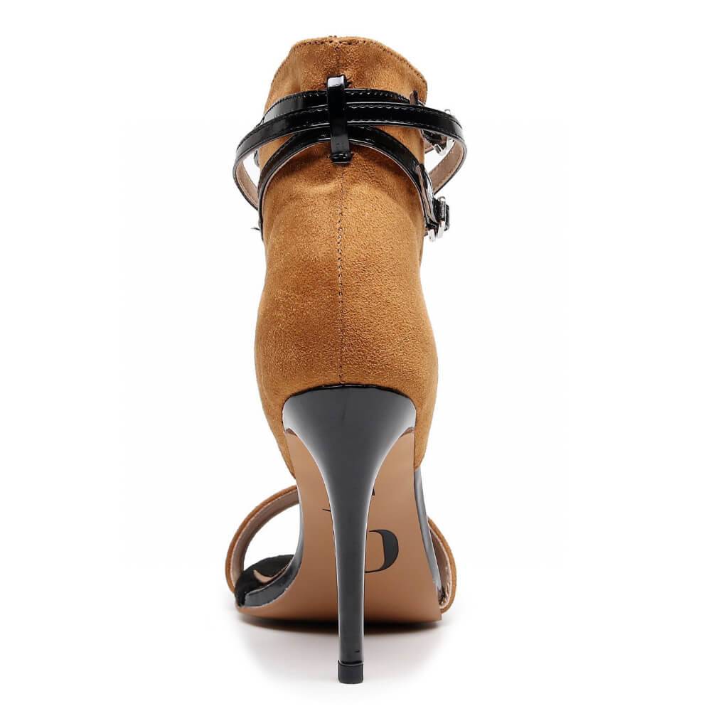 Desnudate - Dark Tan Vegan Suede - Suede Sole - Dance Floor Only