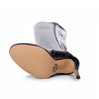 Devilla Size Inclusive - Black Vegan Patent - Street Sole - Thigh Variant Two