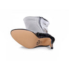 Devilla Size Inclusive - Black Vegan Patent - Street Sole - Thigh Variant Four