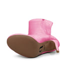 Devilla Size Inclusive - Pink Vegan Patent - Street Sole - Thigh Variant One