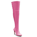 Devilla Size Inclusive - Pink Vegan Patent - Street Sole - Thigh Variant Three