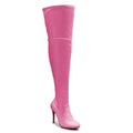 Devilla Size Inclusive - Pink Vegan Patent - Street Sole - Thigh Variant Four