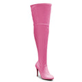 Devilla Size Inclusive - Pink Vegan Patent - Street Sole - Thigh Variant Five