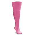 Devilla Size Inclusive - Pink Vegan Patent - Street Sole - Thigh Variant Six
