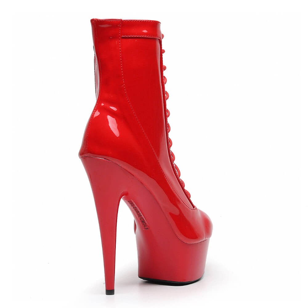 Devon - Red Vegan Patent - Street Sole