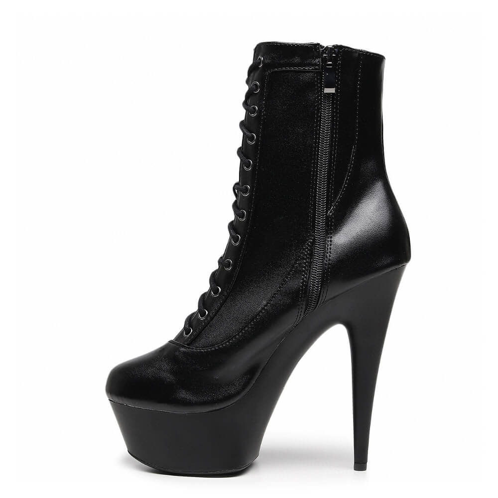 Devon - Black Vegan Leather - Street Sole