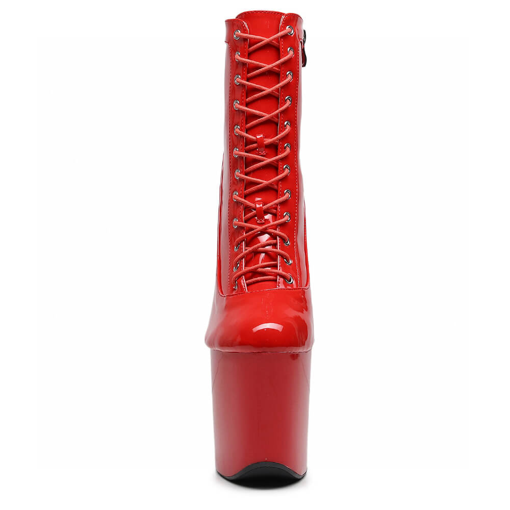 Devon - Red Vegan Patent - Street Sole