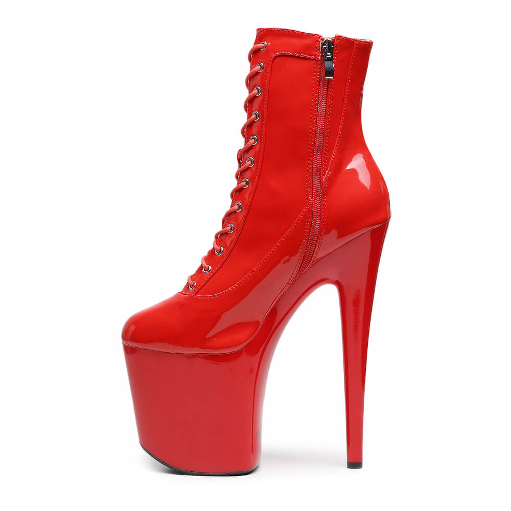 Devon - Red Vegan Patent - Street Sole