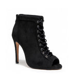 Dilynn - Black Vegan Suede - Rubber Sole