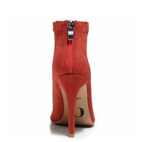 Dilynn - Red Vegan Suede - Suede Sole