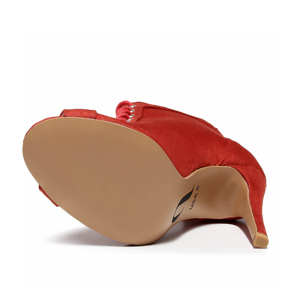 Dilynn - Red Vegan Suede - Street Sole