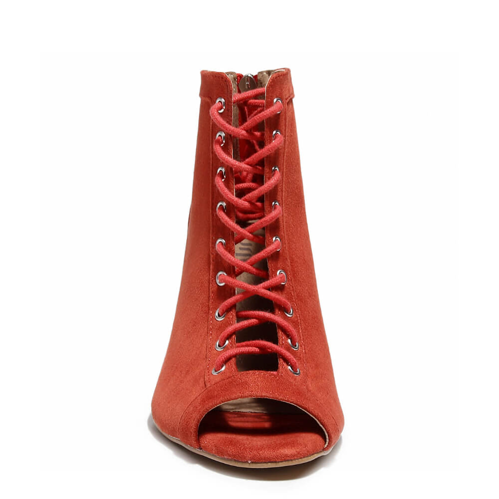 Dilynn Wide Fit - Red Vegan Suede - Street Sole