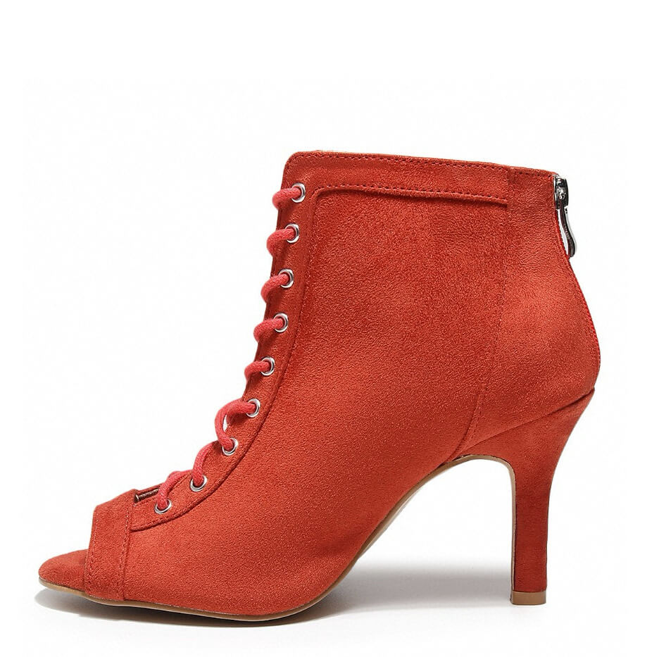 Dilynn Wide Fit - Red Vegan Suede  - Suede Sole