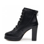 Elliray - Black Vegan Leather - Street Sole