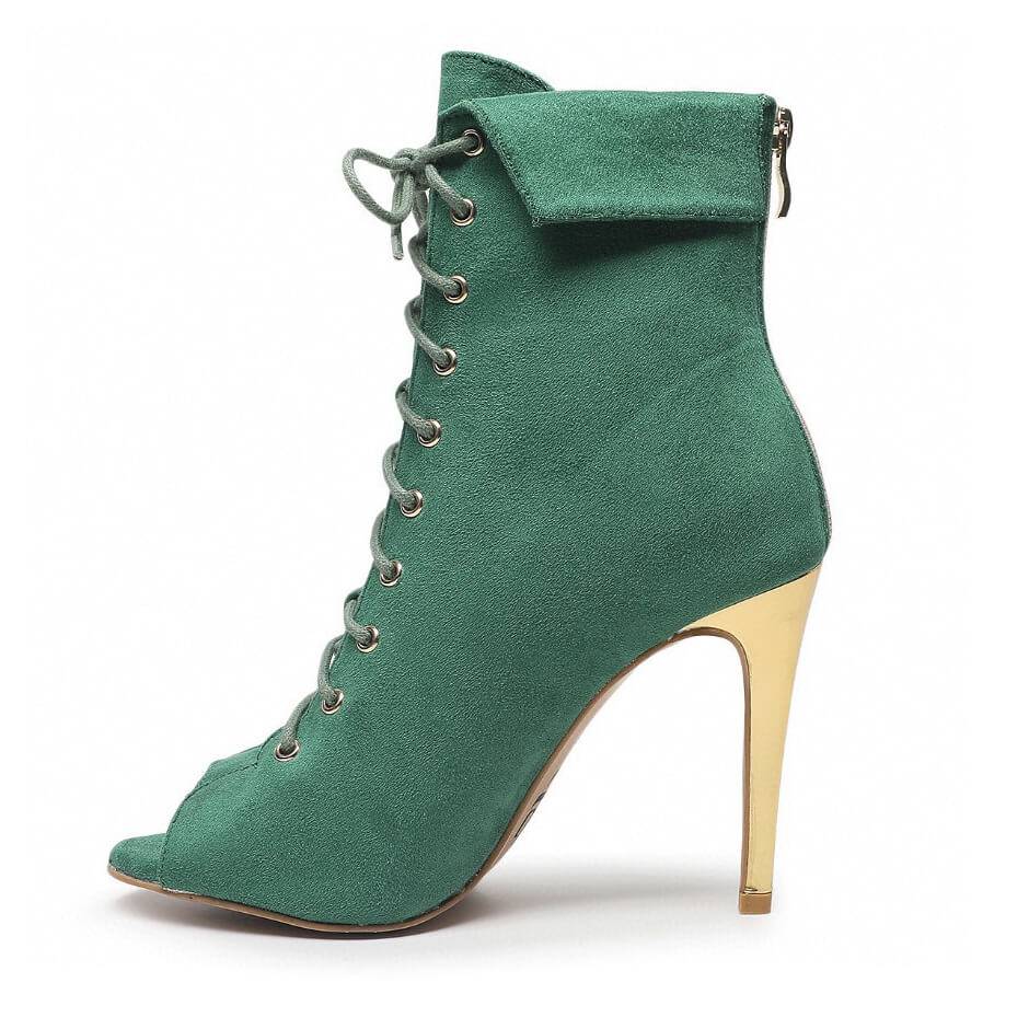 Empower - Green Vegan Suede - Rubber Sole