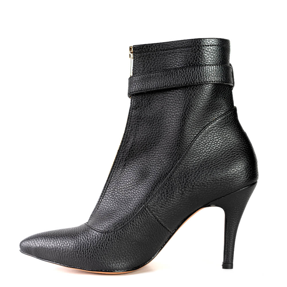 Esra - Black Vegan Leather   - Street Sole