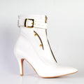 Esra - White Vegan Leather - Street Sole