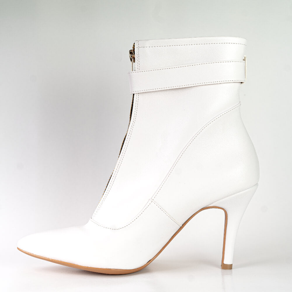 Esra - White Vegan Leather - Street Sole