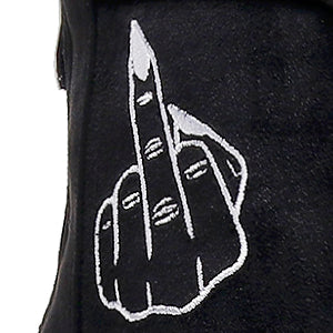 Sierralynn Embroidery - Daim Noir Végan FU Patriarcat - Semelle Urbaine