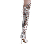 Gladysse - Silver Vegan Leather - Street Sole