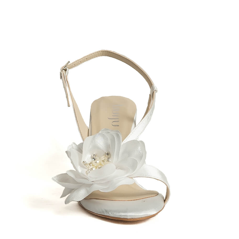 Gulya - Satin blanc - Semelle de rue