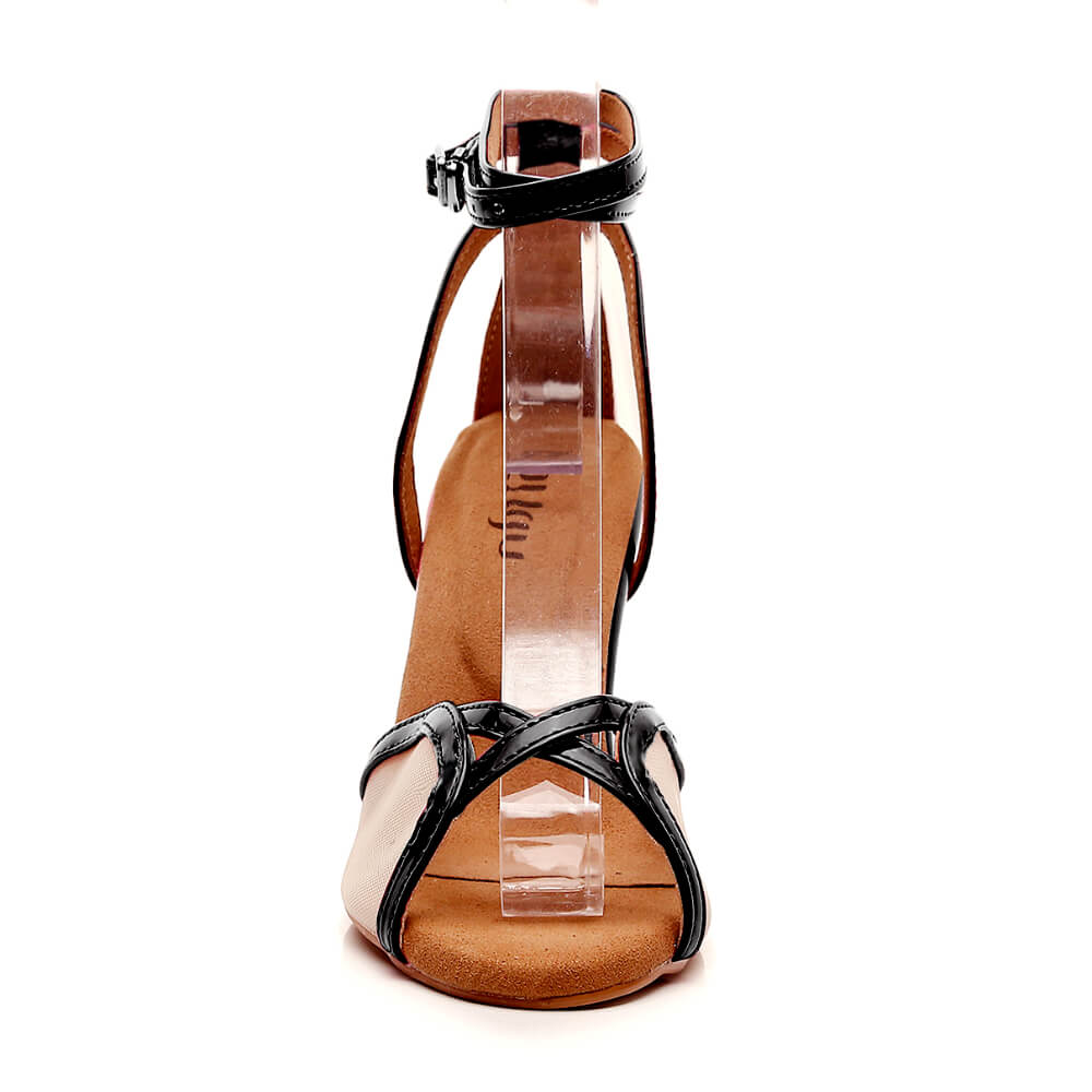 Harley - Black Vegan Patent  - Suede Sole