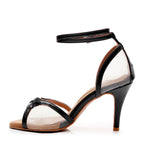 Harley - Black Vegan Patent  - Suede Sole