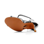 Harley - Black Vegan Patent  - Suede Sole