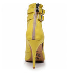 Espoir - Cuir végétalien jaune - Semelle en caoutchouc