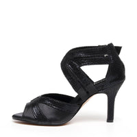 Isabel Wide Fit - Black Metallic Snake - Street Sole