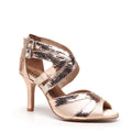 Isabel Wide Fit - Rose Gold Metallic Snake - Suede Sole