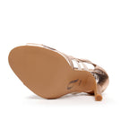 Isabel Wide Fit - Serpent Métallisé Or Rose - Semelle Street