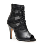 Jett - Black Vegan Leather   - Suede Sole