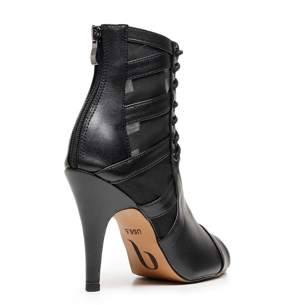 Jett - Black Vegan Leather   - Suede Sole